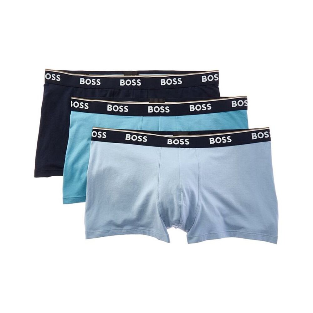 Hugo Boss Mens Boss Set Of 3 Trunk Boxer, Multi